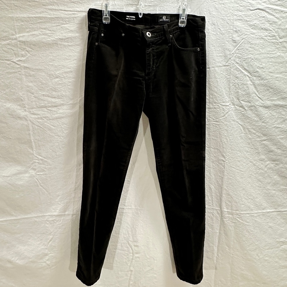 AG The Prima Mid-Rise Chocolate Brown Corduroy Cigarette Pants - Picture 2 of 9